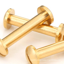 Brass Arc head Male Female Screw Binding Post Chicago Screw Rivets for Leather Belt